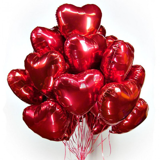Воздушные шары Воздушные шары 15 фольгированных сердец