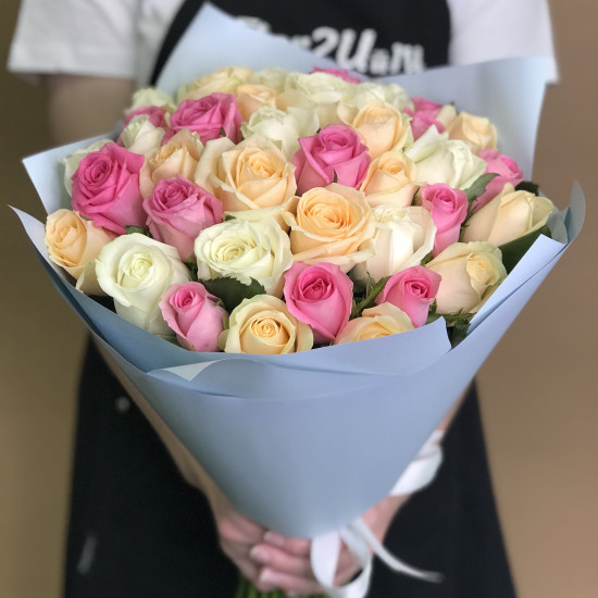 Букеты из роз Букет из 41 розы (40 см)