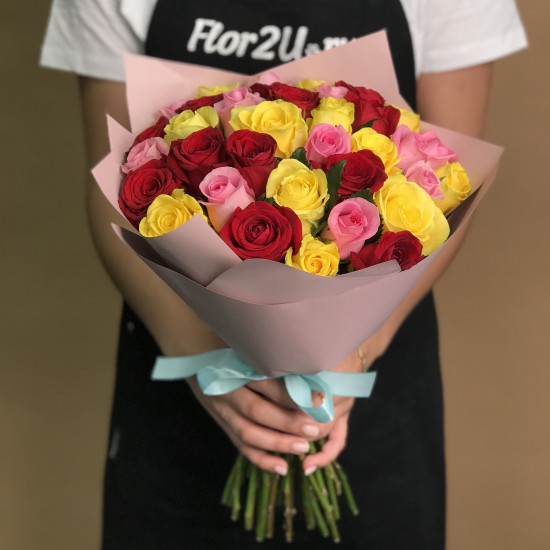 Букеты из роз Букет из 35 роз (50 см)