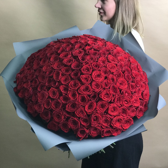 Букеты из роз Букет из 201 розы (80 см)