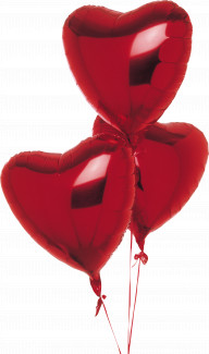 Воздушные шары Воздушные шары 3 фольгированных сердца